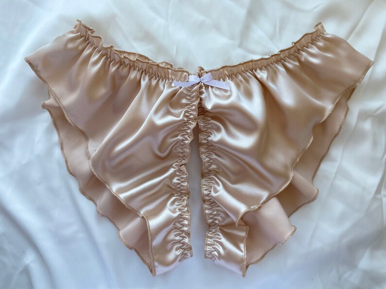 Crotchless Panties Uncensored Open Satin Panties Plus Size Etsy Australia