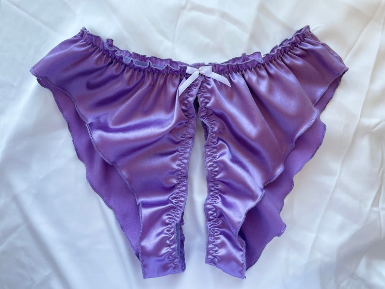 Gold Satin Panties Crotchless Panties Uncensored Plus Size Etsy Canada