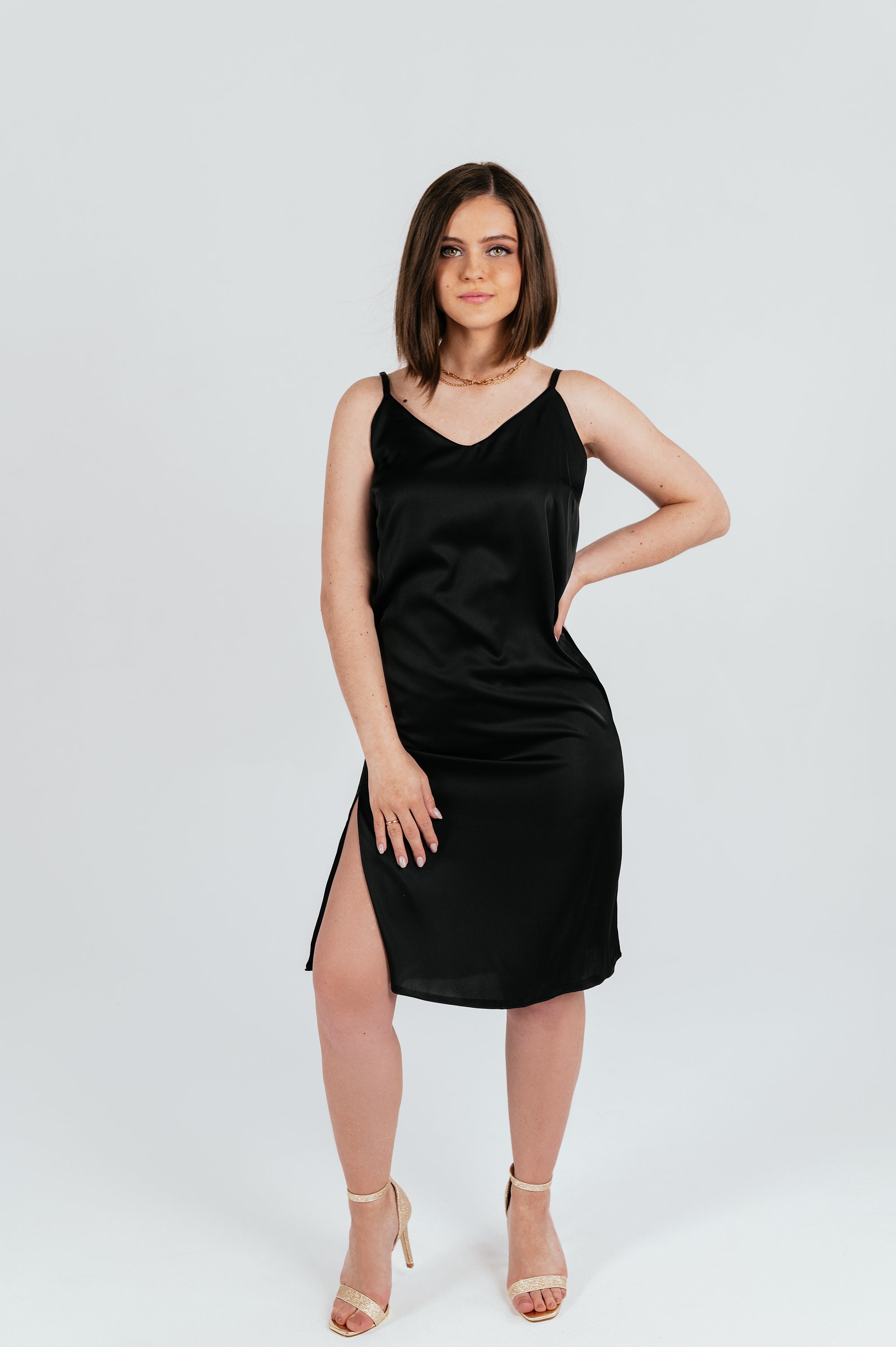plus size silk slip