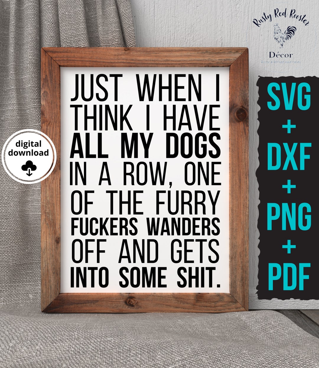 Dog Sign Svg, Dog Sign, Dog Wall Decor, Dog Signs for a Home, Dog Decor