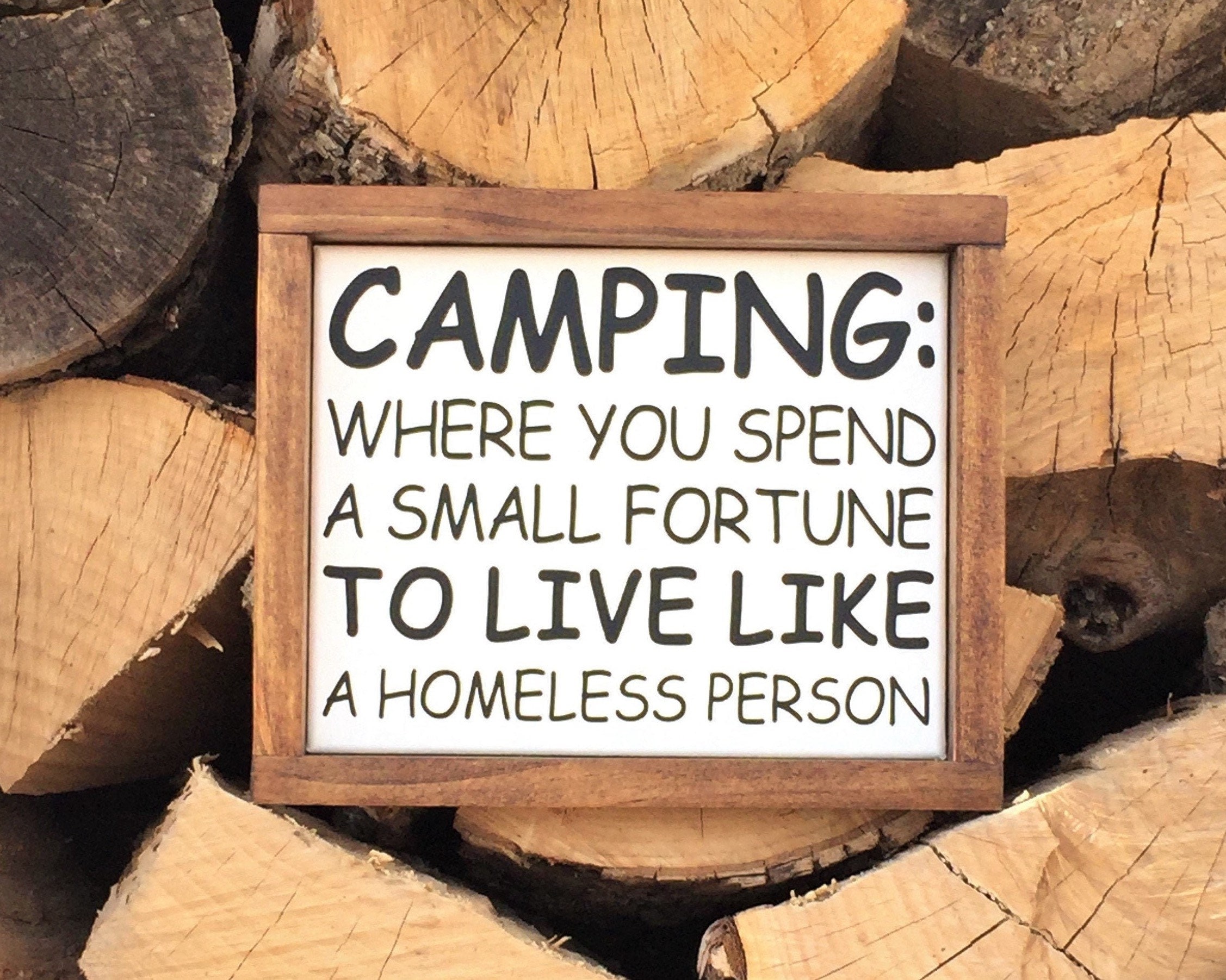 Funny Camping Sign Camping Decor Funny Outdoors Gift for - Etsy