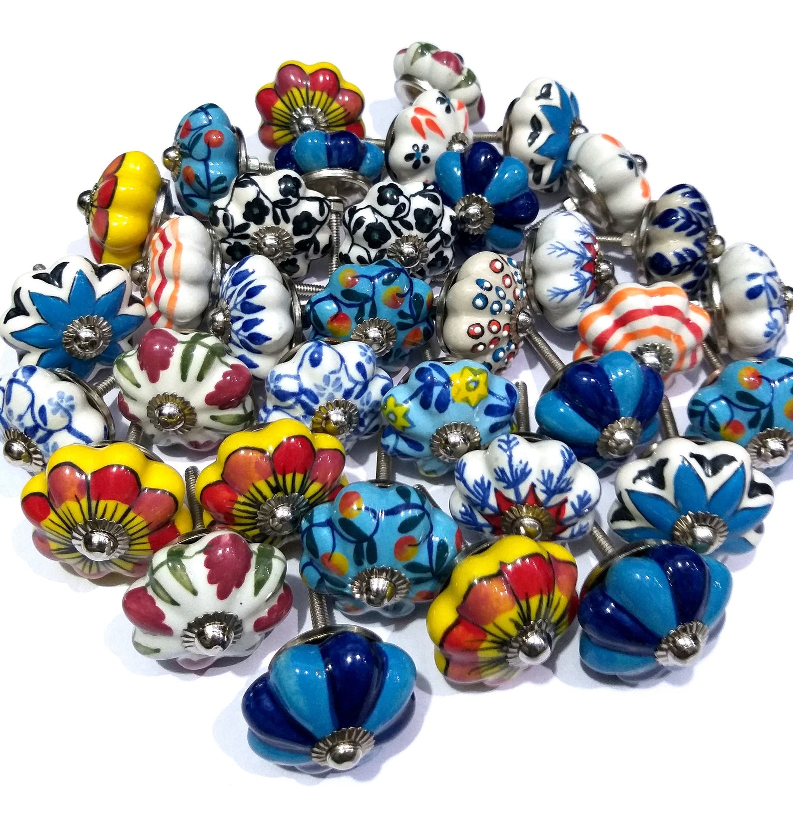 WHOLESALE Ceramic Door Knob Assorted Pull Drawer Knobs Etsy