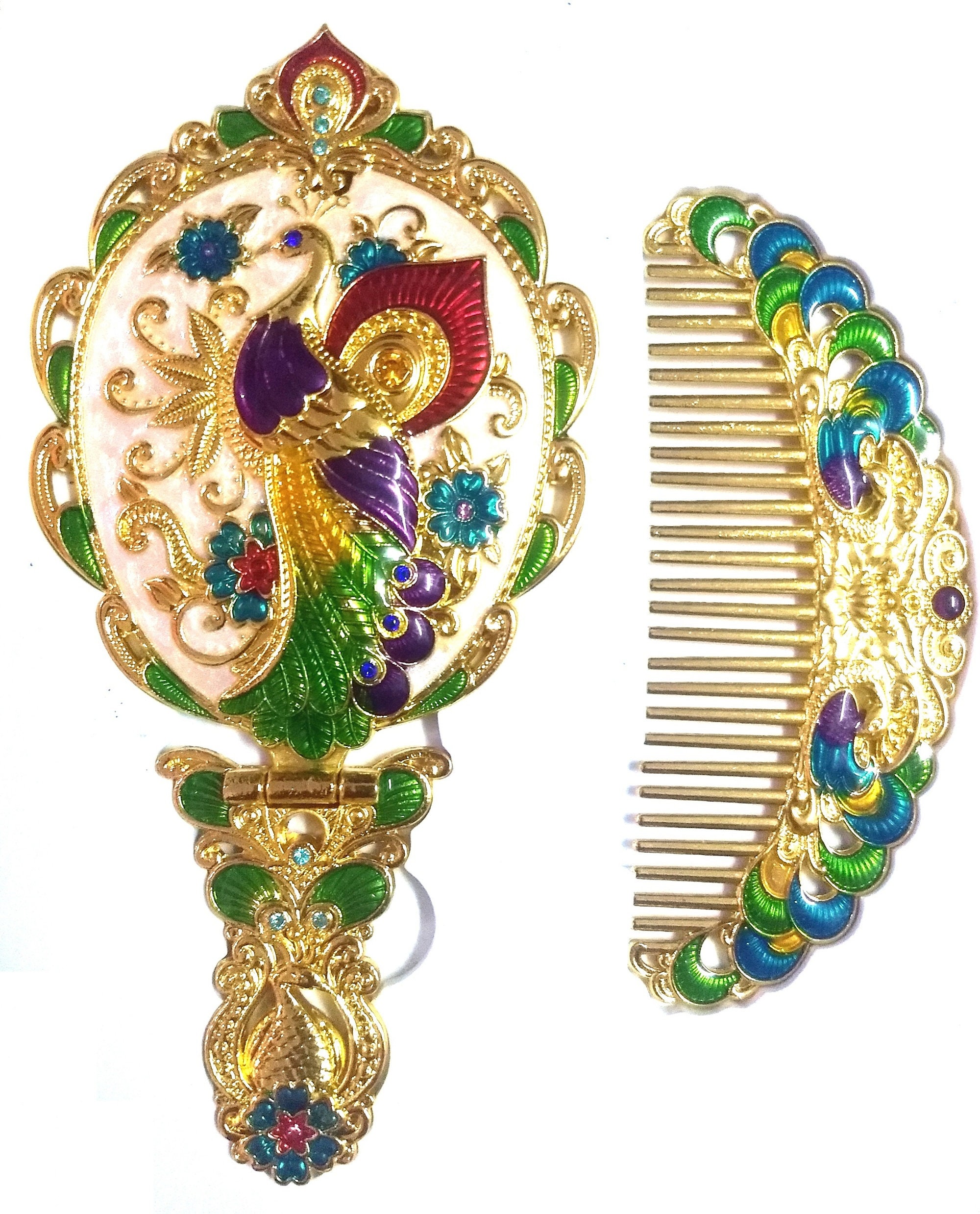 Brush and Mirror Set Hand Mirror and Comb Set Engagement Etsy