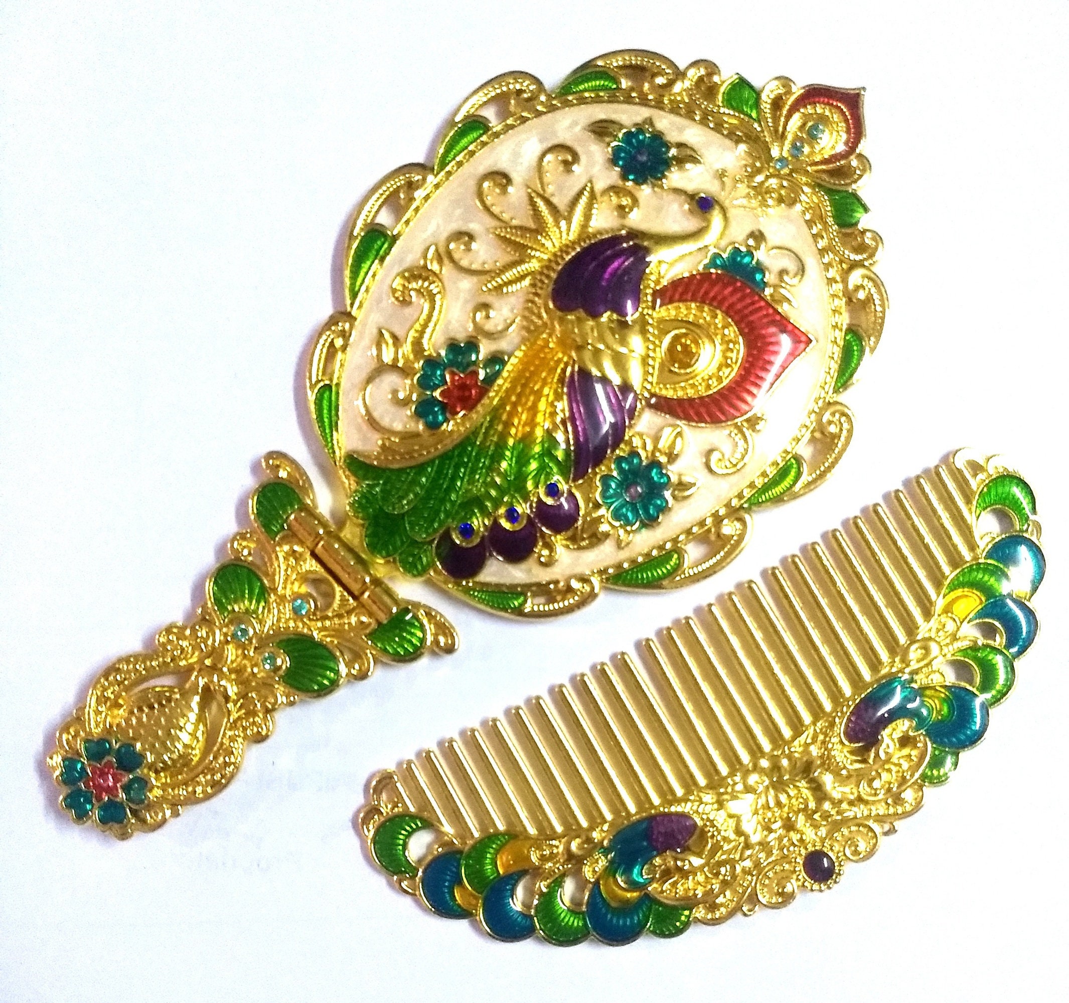 Brush and Mirror Set Hand Mirror and Comb Set Engagement Etsy