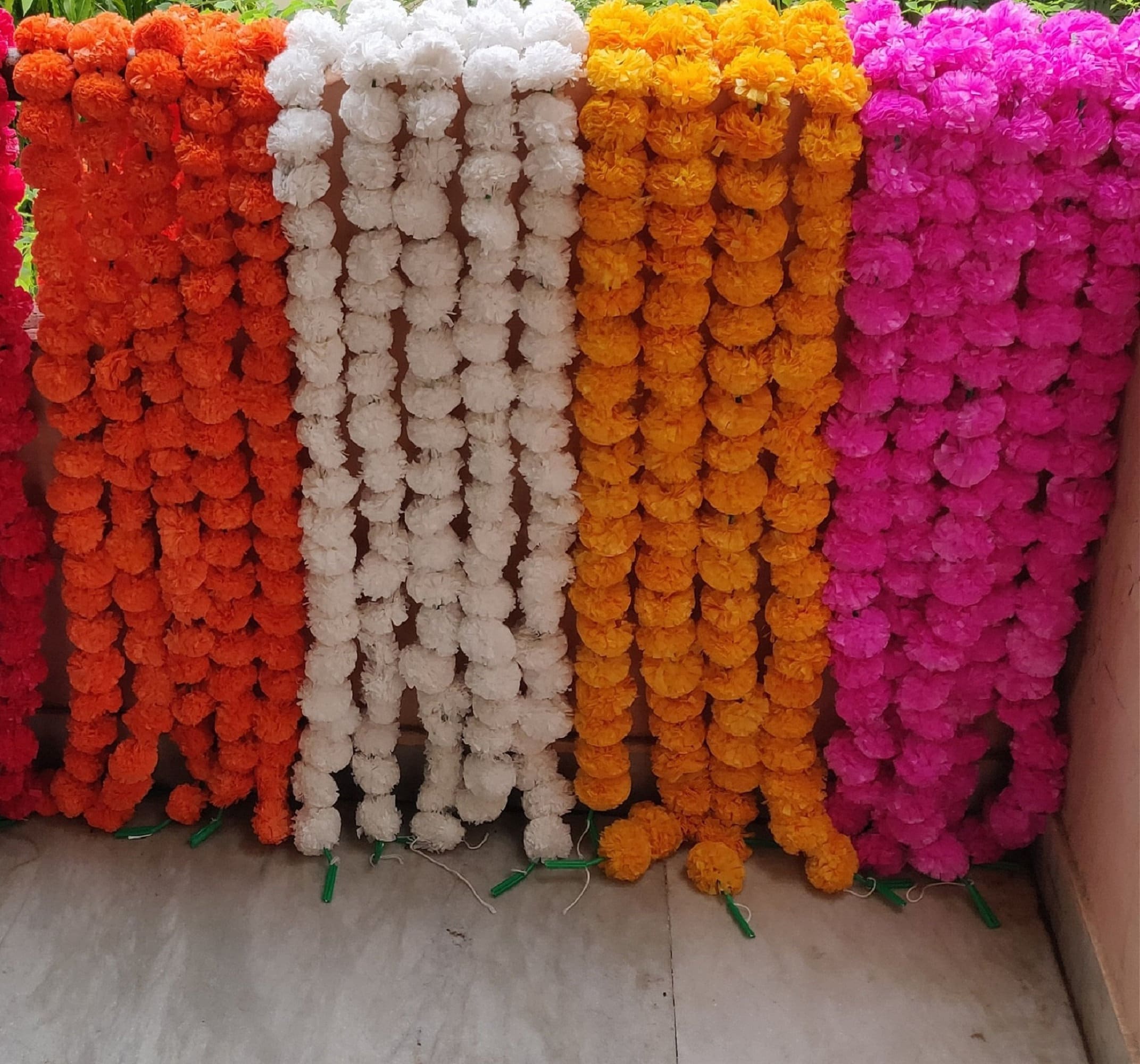 Sale On 30 PCs Indian Wedding Decor Indian Marigold Garland Artificial