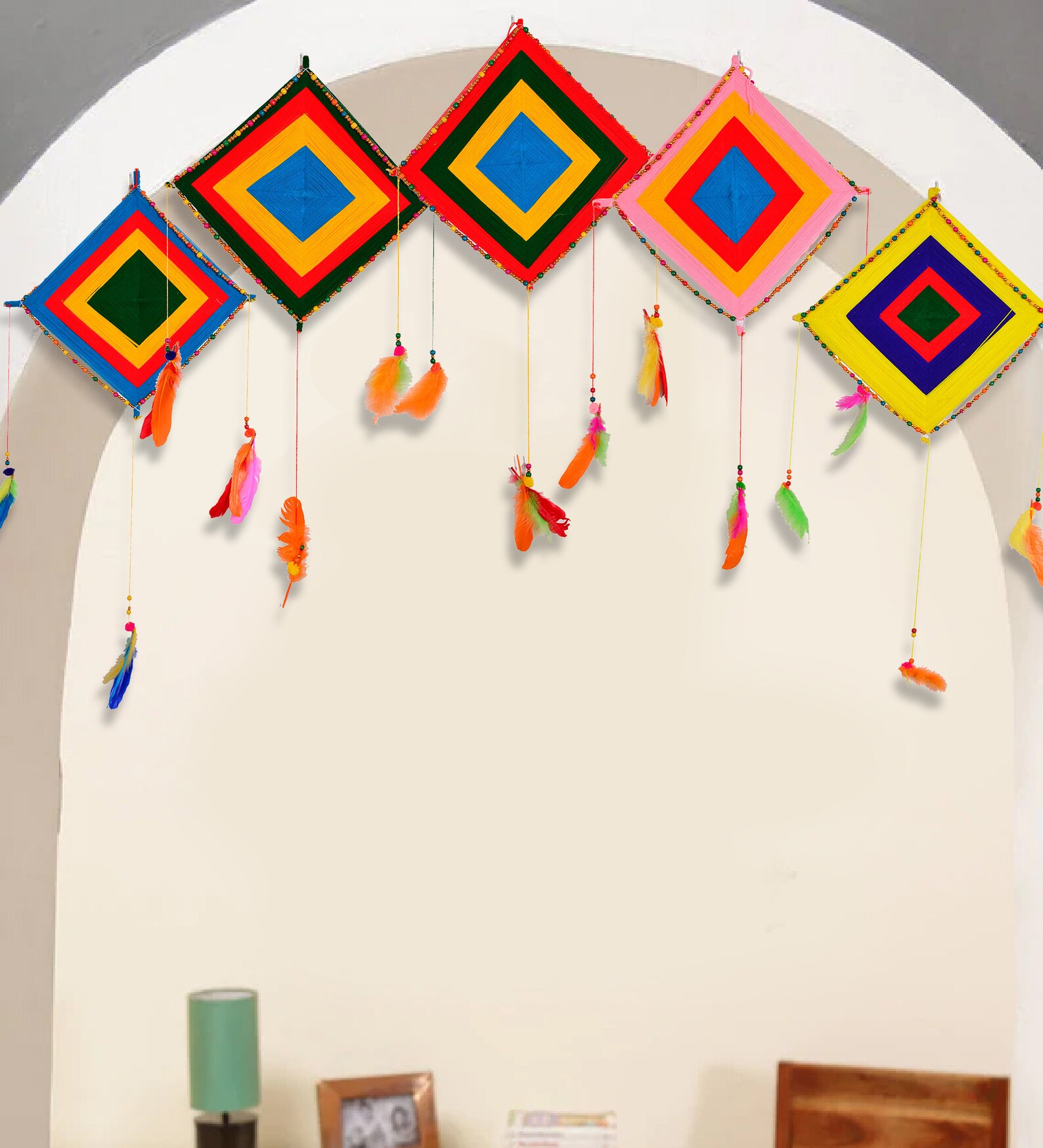 Indian Handmade Decorative Kites Lot Decoration Kites Woolen Etsy