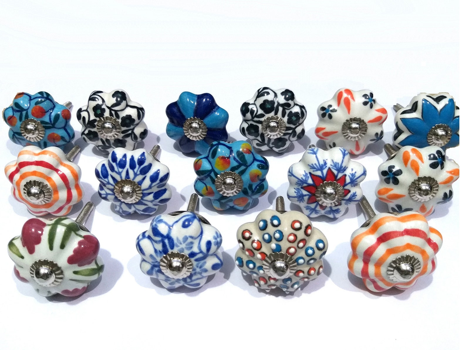 WHOLESALE Ceramic Door Knob Assorted Pull Drawer Knobs Etsy