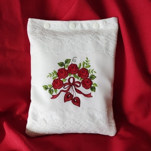Embroidered book cover