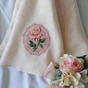 French shabby chic linen hand towels