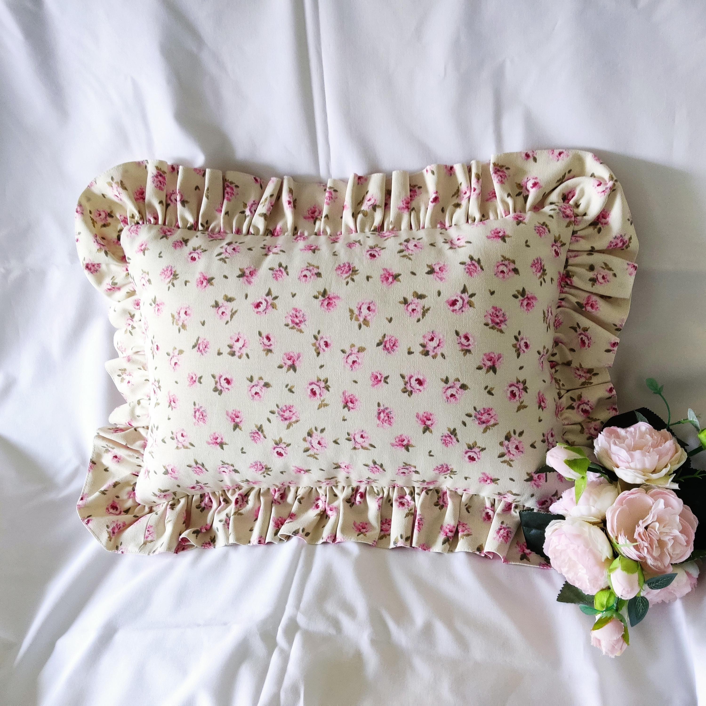 PETIT BIJOU DE COUSSIN SHABBY CHIC ROSE PALE