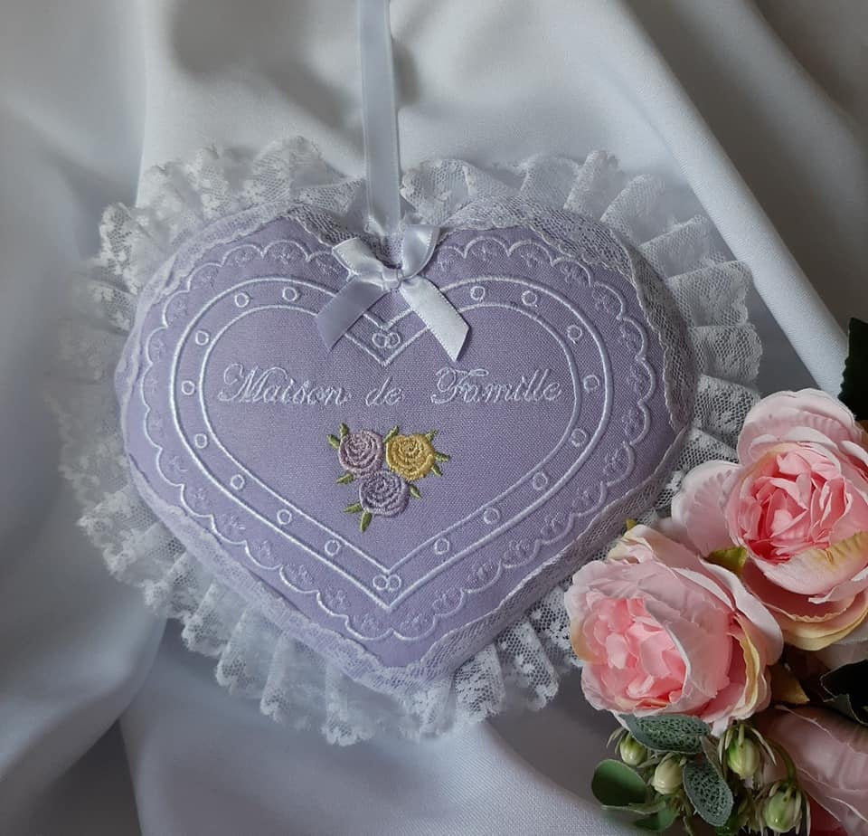 Grand Coeur à Suspendre Tons Violet