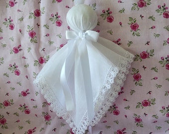 Pompon de porte rétro romantique blanc