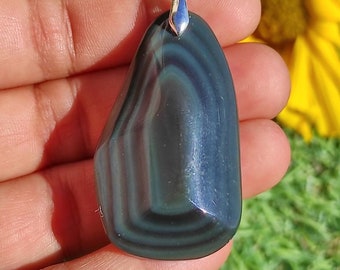 Rainbow Obsidian pendant - Natural stone jewelry (lithotherapy, gift idea)