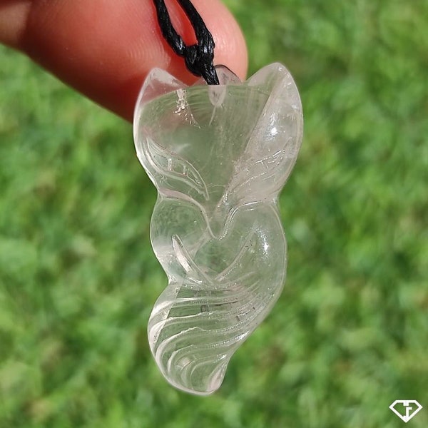 Pendentif Quartz rose renard - Bijou en pierre naturelle (lithothérapie, idée cadeau)