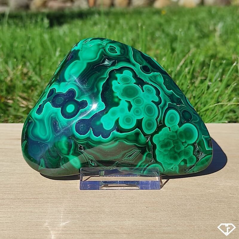 Malachite Naturelle Polie Du Congo - Collection, Décoration, Lithothérapie, Idée Cadeau