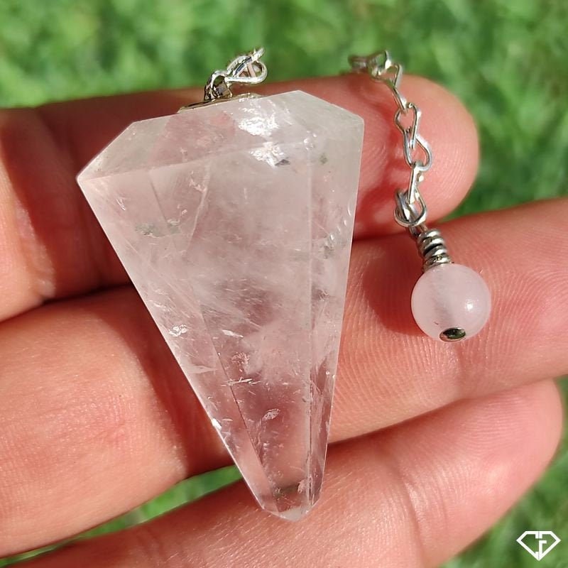 Pendule Quartz Rose Naturel Du Brésil | Ésotérisme, Idée Cadeau, Lithothérapie