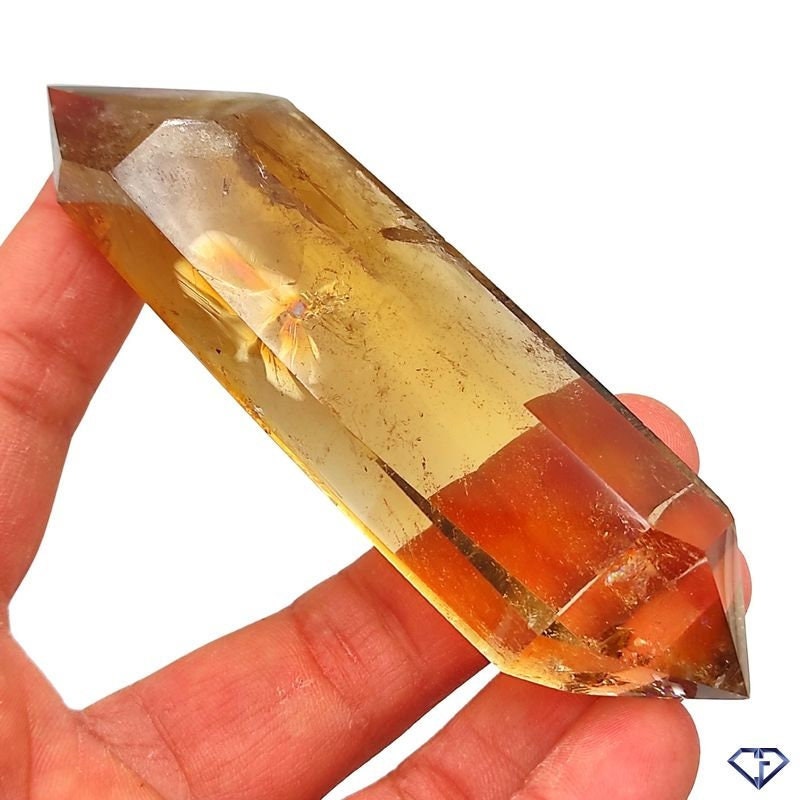 Citrine Double Pointe Naturelle de Madagascar | Collection, Décoration, Idée Cadeau, Lithothérapie