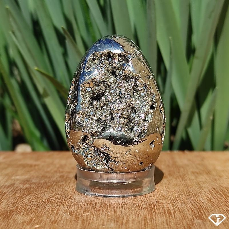 Pyrite egg from Peru collection, decoration, gift idea, lithotherapy