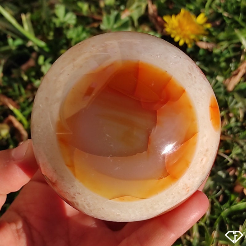 Sphère Cornaline Naturelle de Madagascar | Collection, Décoration, Lithothérapie, Idée Cadeau