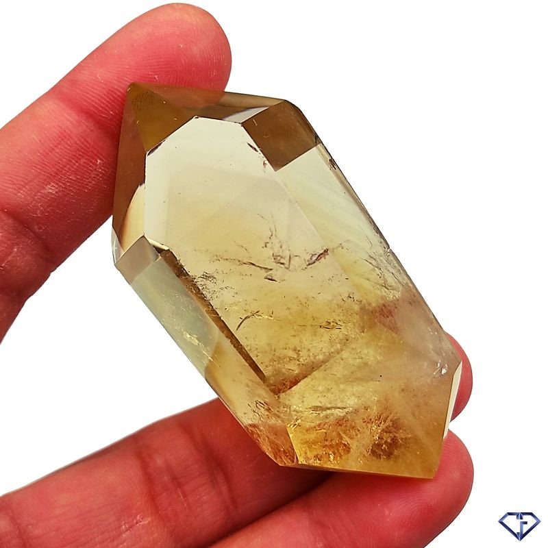Citrine Double Pointe Naturelle de Madagascar | Collection, Décoration, Idée Cadeau, Lithothérapie