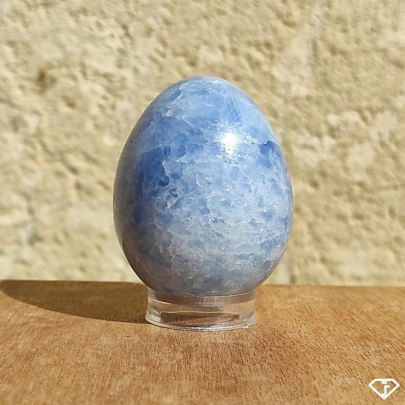 Calcite Bleue Œuf de Madagascar | Collection, Décoration, Lithothérapie, Idée Cadeau