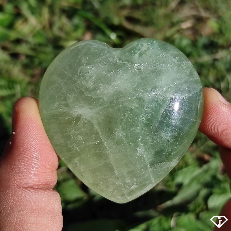 Cœur de Fluorite Verte Naturelle Madagascar | Collection, Décoration, Idée Cadeau, Lithothérapie