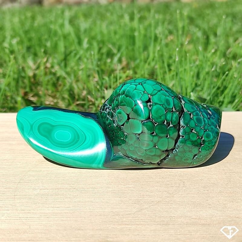 Malachite Naturelle Polie Du Congo - Collection, Décoration, Lithothérapie, Idée Cadeau