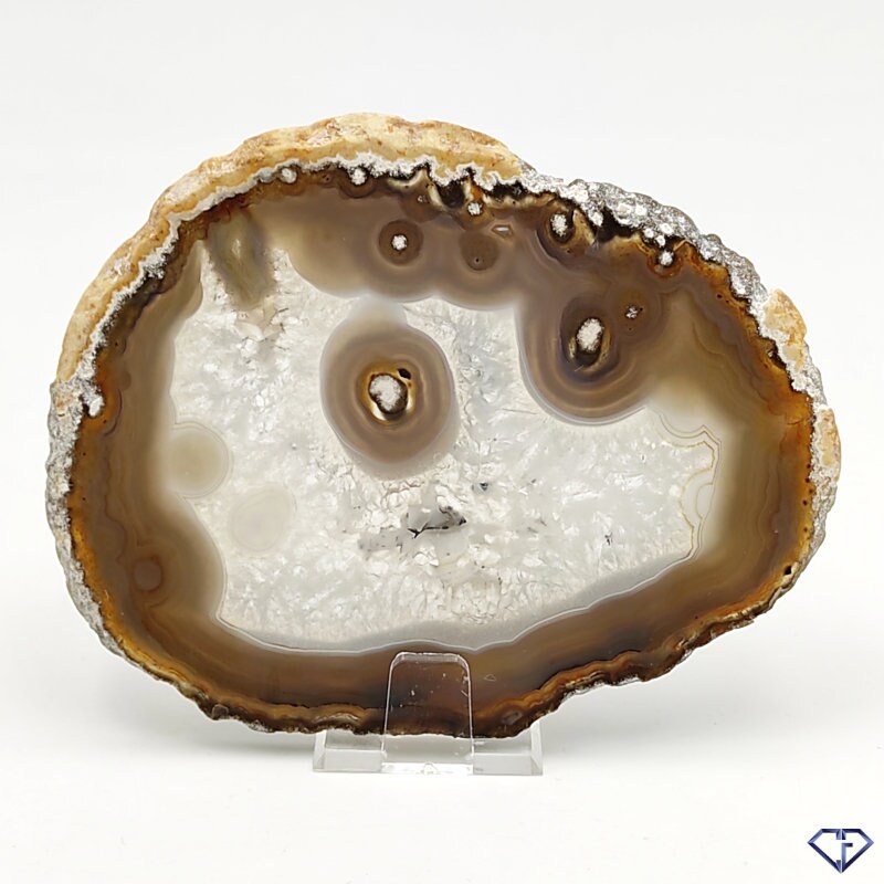 Agate Naturelle Tranche sur Socle Brésil Décoration, Collection, Idée Cadeau, Lithothérapie