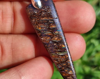 Boulder Opal Pendant (Koroit) - Natural stone from Australia, Queensland