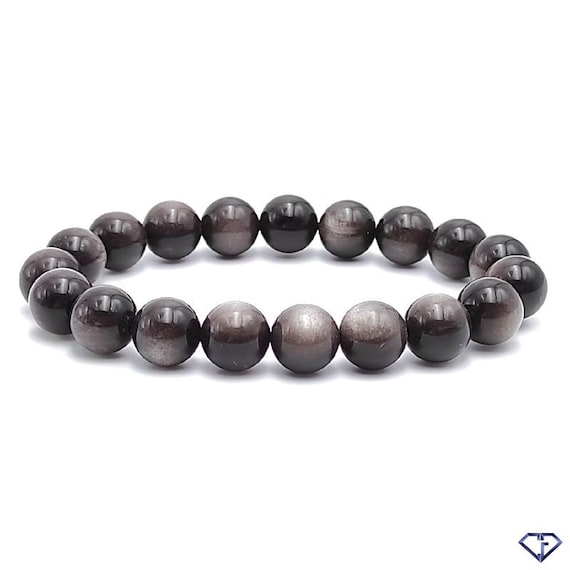 Energized Golden obsidian 8mm Beads Bracelet Natural Certified Golden Black Obsidian  Bracelet AAA Quality - Dr Vedant Sharmaa