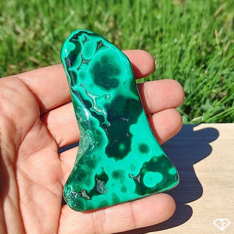 Malachite Naturelle Polie Du Congo - Collection, Décoration, Lithothérapie, Idée Cadeau