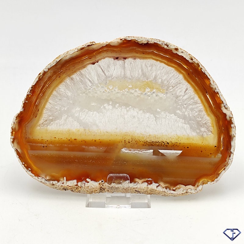 Agate Naturelle Tranche sur Socle Brésil Décoration, Collection, Idée Cadeau, Lithothérapie