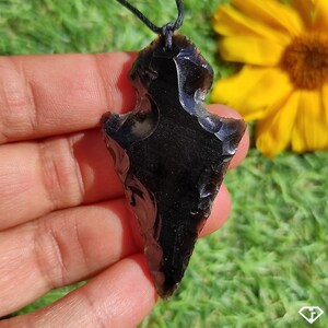 Obsidian Arrow Point pendant from Mexico (lithotherapy, gift idea)
