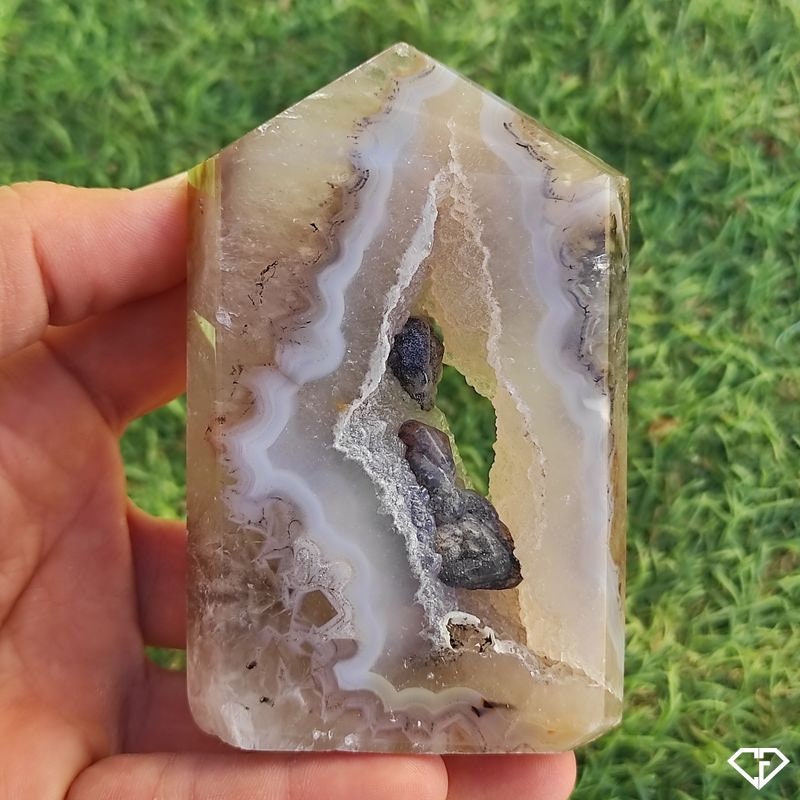 Agate Pointe Polie Du Brésil - Décoration, Collection, Idée Cadeau, Lithothérapie