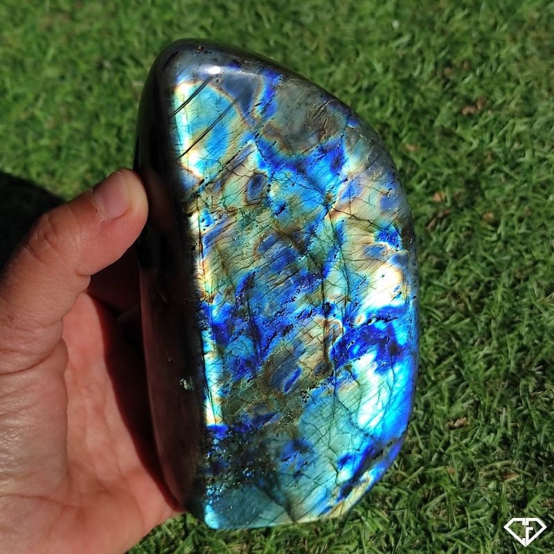 Labradorite Naturelle Bloc à Poser - Collection, Décoration, Lithothérapie, Idée Cadeau