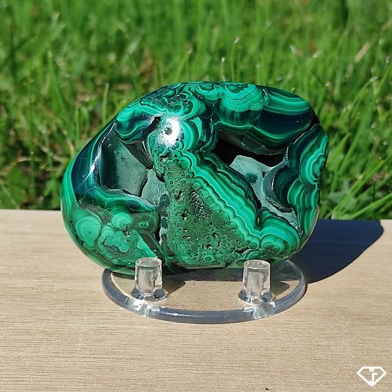 Malachite Naturelle Polie Du Congo - Collection, Décoration, Lithothérapie, Idée Cadeau
