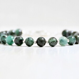EMERALD emerald woman bracelet, adjustable silver925 gold filled bracelet and emerald May Taurus woman gift