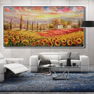 Original Hand Painted Landscape Painting Extra Large Contemporary Painting Art Canvas Wall Art Room Texture Painting Modern Abstract Art