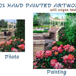 Custom Oil Painting from Photo, Hand Painted Original House Portrait on Canvas, Landscape Painting, Custom Art painting, Personalized Gift