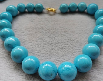 22mm blue turquoise diamond beads 16 strand S1 15808