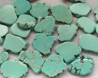 10Pcs Pierre Naturelle Vert Jade cabochon perles bijoux Anneaux Making Finding 3 Taille