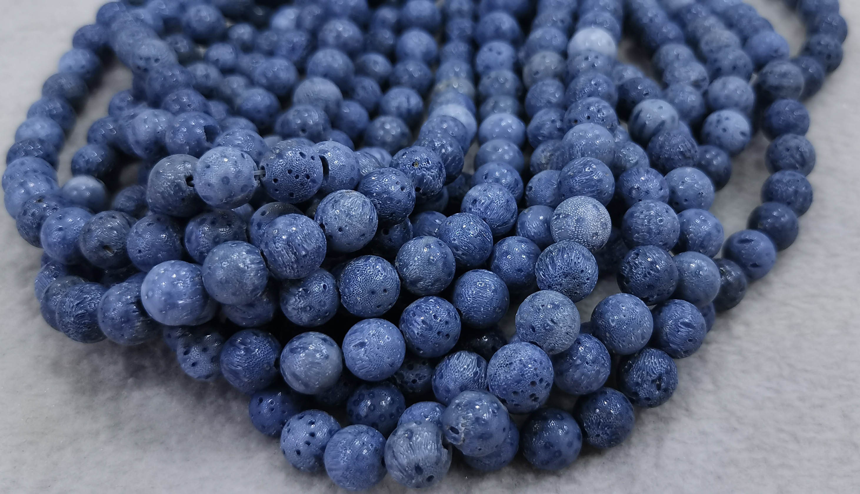 16inch Natural Blue Coral Beads6mm 8mm 10mm 12mm High Etsy
