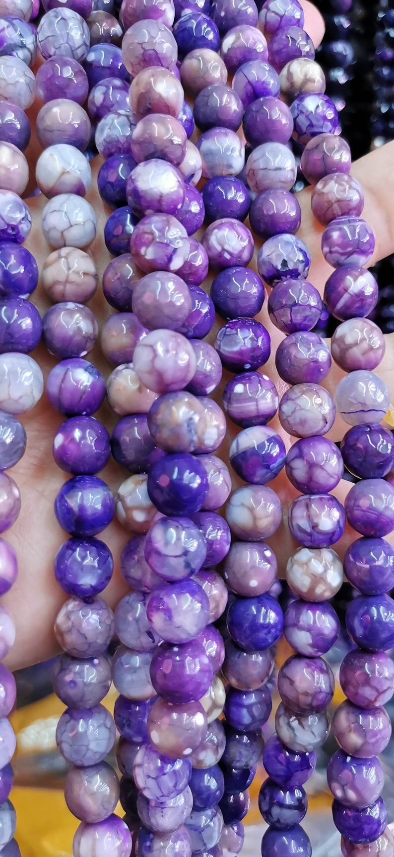 6mm 8mm 10mm Fire Agate Beads onyx oranger-Hot Red-Blue-Purple-Grey-Green Natural Gemstone Faceted Round beads for necklace-bracelet 16