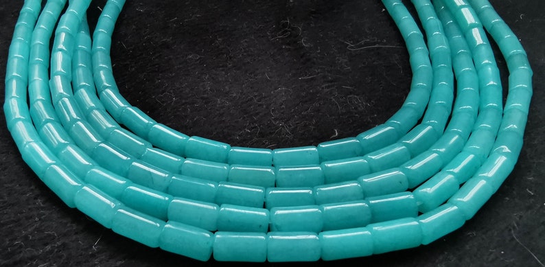 Hot Red 40pcs 6x10mm Amazonite blue Full Strand 16inch Green White Jade Crystal Column tube Drum Barrel Bead