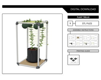 Compact PVC & 3D-Printed Plant Trellis for Efficient Growing