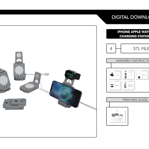 Apple Charging Station for iPhone & Apple Watch