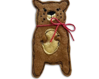Bear Brooch, Animal Pin, Bear Gift,  Mothers Day Gift