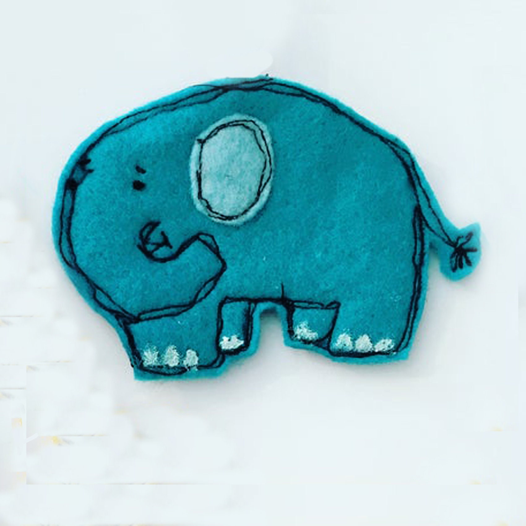 Elephant Brooch, Jungle Animal Brooch, Fabric Brooch, Animal Accessory, Gift for Her, Elephant Gift, Gift for Elephant Lover