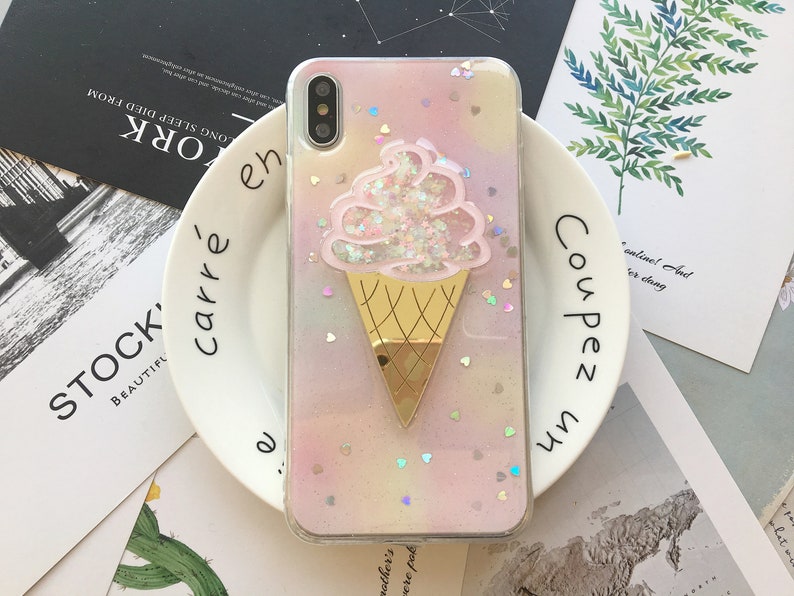 Bling Ice Cream Cone iPhone Case iPhone XS Max Case iPhone XS image 0