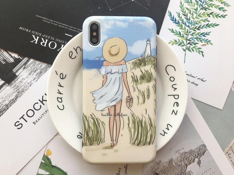 Beautiful Lady Blue Sea iPhone Case iPhone XS Max Case iPhone image 0